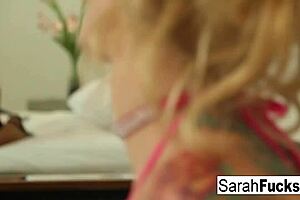 Hottie sarah jessie takes big black cock in pussy pounding!