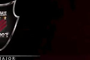 Rome Major oils up that bouncing ass on redhead Thick Red for intense pussy fucking. She orgasms hard in lingerie with her big tits shaking wildly.