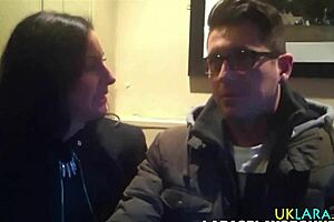 stockings milf sucks big cock in classy heels