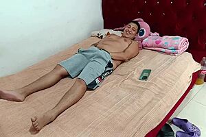 Stepsister with pink pussy gives great blowjob then creampie pov