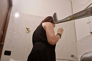 Oh No! Nicoletta's Hilarious Compilation of Farting and Awkward Moments in Italian Public Restrooms with Her Curvy Big Ass!