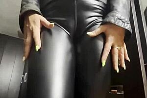 Did you miss my camel-toe? Say hello to this amateur milf's homemade pov with latina bigass leather-fetish vibes.