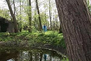 Deniska PLAYS perverted GAMES with masked men outside. She takes anal fucking in doggystyle with lingerie and gaping asshole.