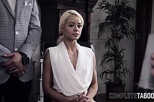 fetish teen 18+ sub joins threeway and gets spermed all over