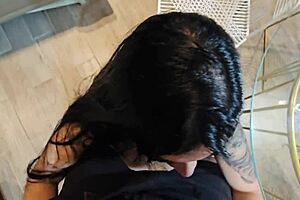 Big Ass Latina Milf Sucks Cock and Gets Fucked by Stepson to Keep Secret from Dad