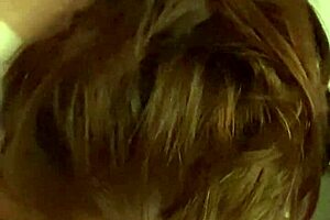 sexy milf gives a pov blowjob with deepthroat action