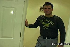 Husband toys and dominates his wife with extreme british lingerie.