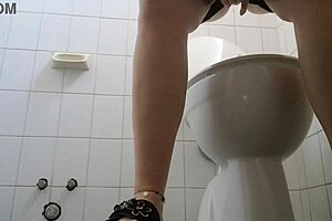 Oh No! Nicoletta's Hilarious Compilation of Farting and Awkward Moments in Italian Public Restrooms with Her Curvy Big Ass!