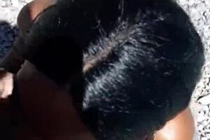 Fisherman finds stripper on the run and gives her a shower of dirtymoufpiece. She gets fucked hard outdoors in big ass ebony action.