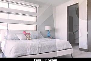 Hey check this cute step sister and step mom in a fun group activity