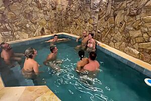 Orgia With Friends In Motel Pool