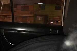 single mom sucks my dick in a taxi cruising lima streets