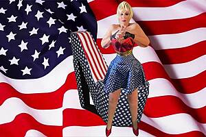 granny americas stick lick & dick patriotic cums & creampie with toys and dildo missionary