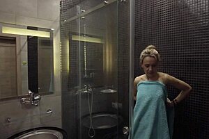 Horny Milf Delivers Incredible Bathroom Blowjob With Facial Finish