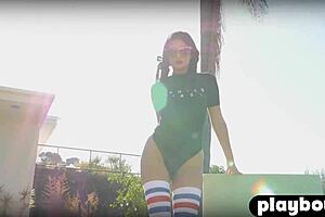 All-natural Latin MILF model contrasts her innocent pose with exposing that hot body in sexy lingerie for ultimate intrigue