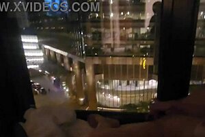 Masturbating in Public in Front of Hotel Window