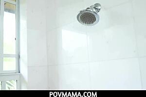 povmama has this blonde latina milf stepmom vivianne desilva getting fingered by her stepson in a hot doggystyle setup