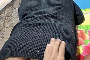 Professora takes cumshot on face with squirting orgasm in Brazilian uniform. Big tits natural and pussy action lead to female ejaculation.