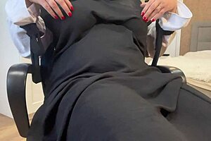 arab milf with big tits and wet pussy masturbates solo with dirty talk in homemade video 😈