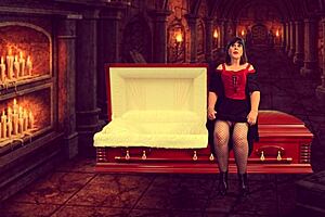 Granny Vampyra gets FINGER stimulation and BAT licking to climax by familiar