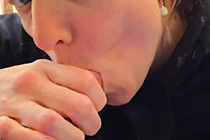 i feel so excited with smoke and blowjob