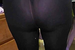Maid gets teased with clothes ripped off for rough anal sex in leggings