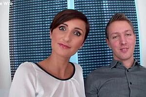 Hey, short haired wife Gabrielle Gucci, are you taking that huge black cock for a ride in cowgirl while your husband watches?