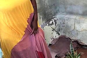 You know this farm boy is hitting it for the first time with that sexy african milf in outdoor hardcore licking