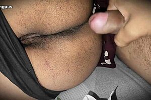 stepmom demanded i massage her big ass tight hole then cum all over it in close up