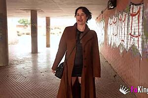 emmita smile flaunts her huge boobs to seduce a young guy into outdoor doggystyle and cowgirl riding