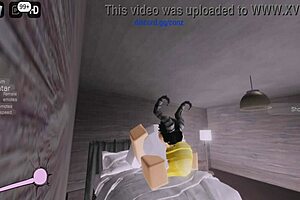 fucked by a devil on roblox 😈 add me if you wanna try it too with my big tits and ass