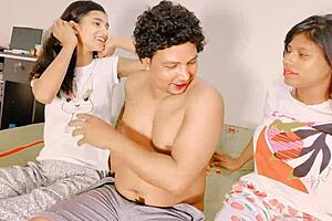 milf bhabhi engages in hardcore ffm sex with village boy