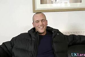 mature heeled whore in stockings gets spunk from big cock handjob in classy british high definition scene