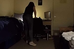 Damn! Busty Milf Gets Caught on Hidden Cam Spying in Curvy Fat Amateur Action!