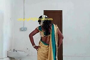indian beautiful crossdresser model lara dsouza in saree video