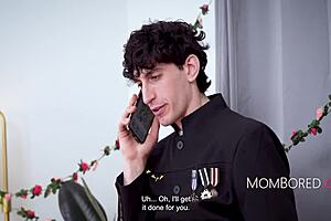 Soldier comes home to fuck his milf stepmom mia james with nick strokes