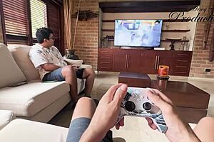 hey, why don't you seduce your foreign friend to fuck that big ass latina without a condom?