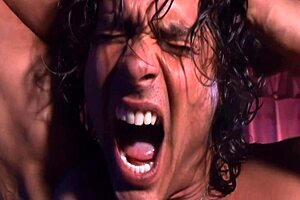 Fucking hot brunette milf in lingerie with deepthroat and anal fingering on bed