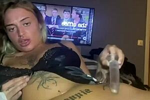 Big titty goth girl, time for solo play with your ass and tits