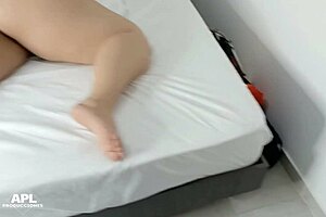 I called my stepbrother to help in my room, but he didn't imagine how I was waiting for him with my big ass ready for fucking and creampie.