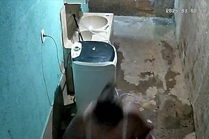 omg hidden camera catches brazilian stepmom depilating while stepson watches her huge tits and fat ass 😱