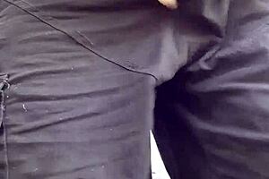 rustyas1 takes another casual piss in homemade mature clip