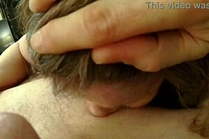 granny peggy sue gives a vampiric blowjob in pov close up. she deepthroats the cock and swallows cum like a pro.