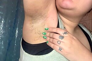 i feel the sweat mixing with cream dripping into my armpits during our intense fetish play session