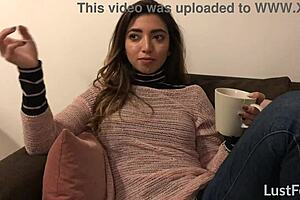 adorable mexican girlfriend frida sante stars in homemade sextape with blowjob and riding in cowgirl. she bends over for doggystyle pounding in tight pussy.