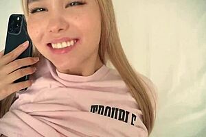 moms heart worries about staying with friend but petite asian teen masturbates tight pussy to squirting orgasm