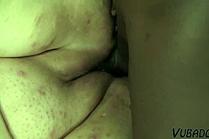 9 inch bbc fucks black haired bbw granny in vintage european amateur style with young guy