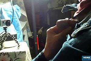 Oh man, this busty granny is sucking that small cock and begging for cum!