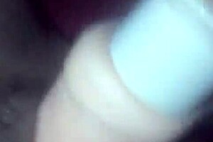 Teen with tight pussy plays with dildo