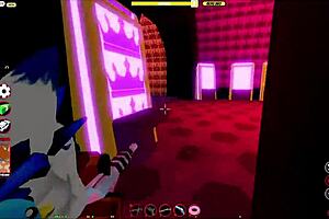 Cop giving blowjob during Roblox Jailbreak gameplay session 😏 Who knew police action could get this steamy?